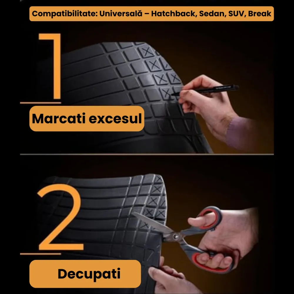 TeamCar® Automatten, passend für Renault Megane II Combi (2005-2009), Schwarz, Strapazierfähiges Material