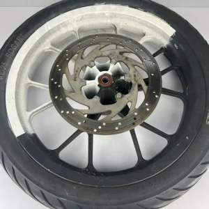 vordere Gussfelge mit Reifen, Derbi/Aprilia ab 2011, 100/80-17, 15mm Achsdurchmesser