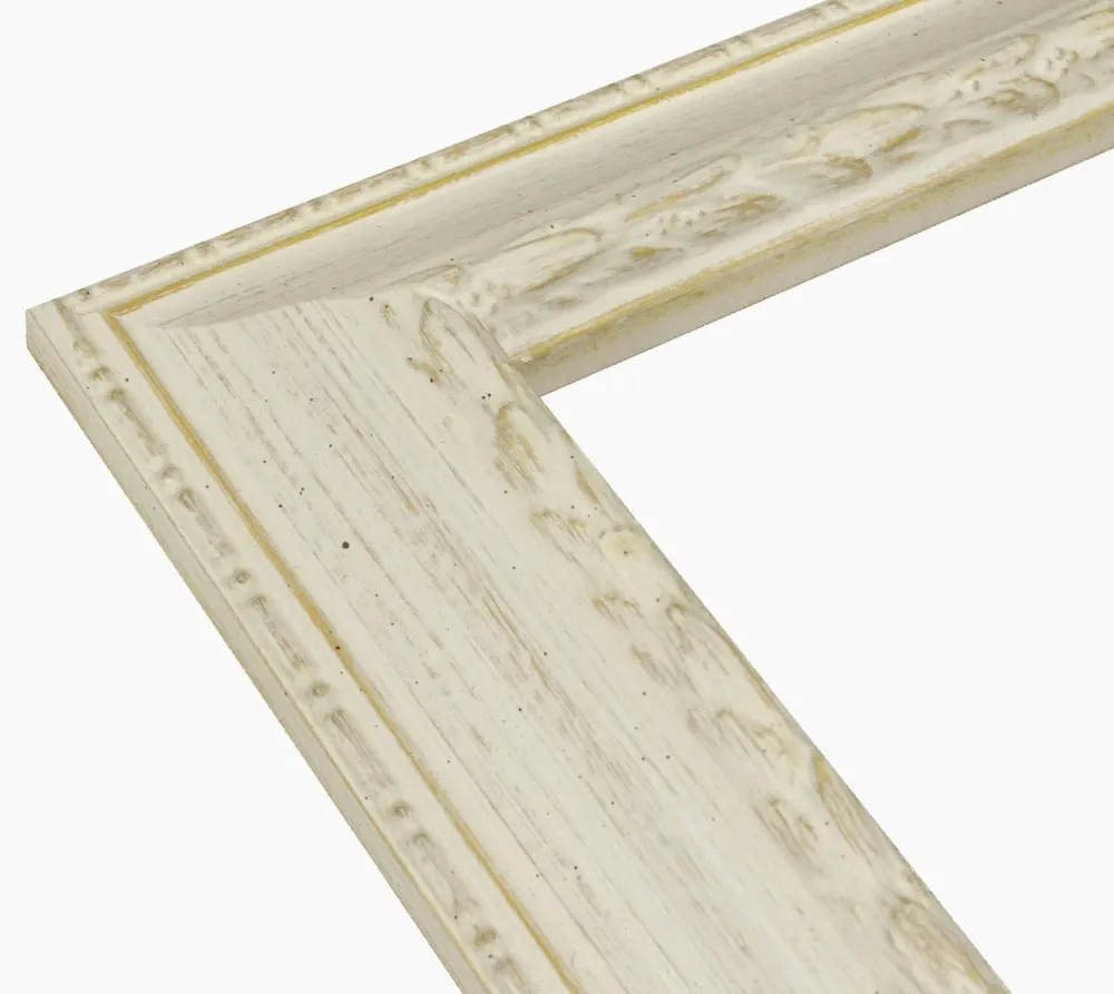 278.915 Holzrahmen mit White Ocker -Hintergrundprofil Maß 60x45 mm
