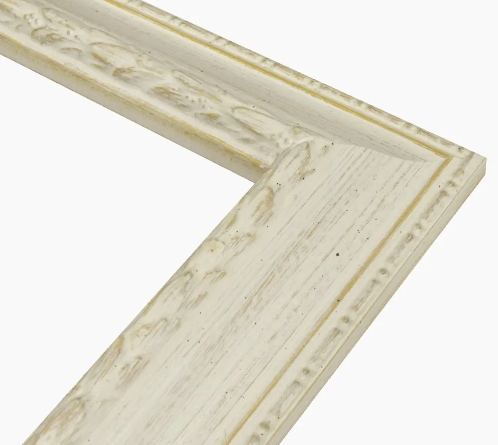 278.915 Holzrahmen mit White Ocker -Hintergrundprofil Maß 60x45 mm