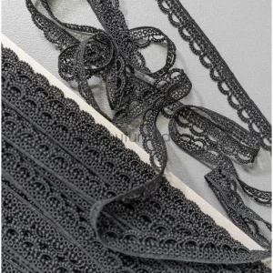4yds Boho Spitzenborte Schwarz/ gehäkelte Spitze Borte/ Braut Guipure Spitzenborte// T22-208