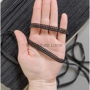4yds Schwarz Boho Häkelspitze Borte/ Spitzenborte / Braut Guipure Spitzenborte/ schwarze Spitze// T22-197