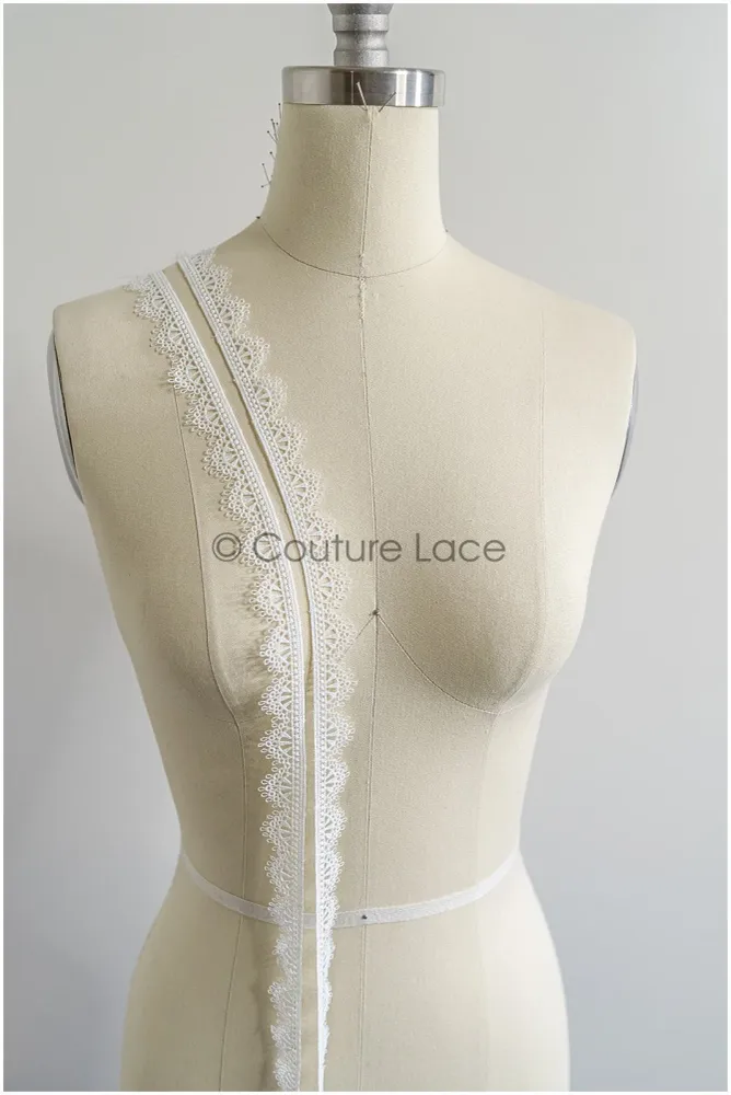 5yds Boho Spitzenborte Off-White/ geometrische Spitze Borte/ Braut Guipure Spitzenbesatz// T22-163