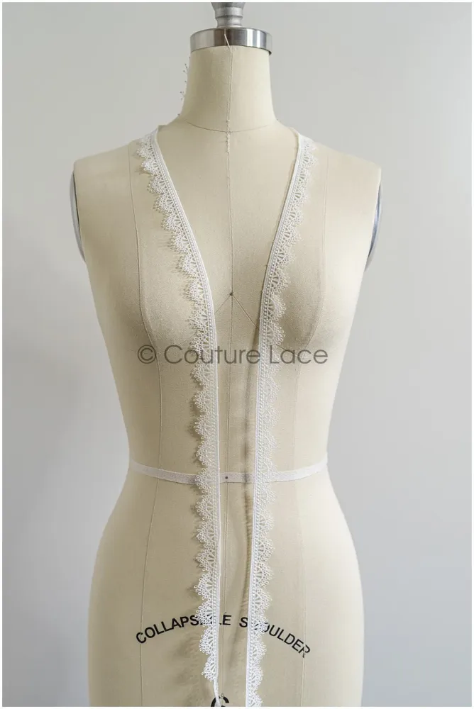 5yds Boho Spitzenborte Off-White/ geometrische Spitze Borte/ Braut Guipure Spitzenbesatz// T22-163