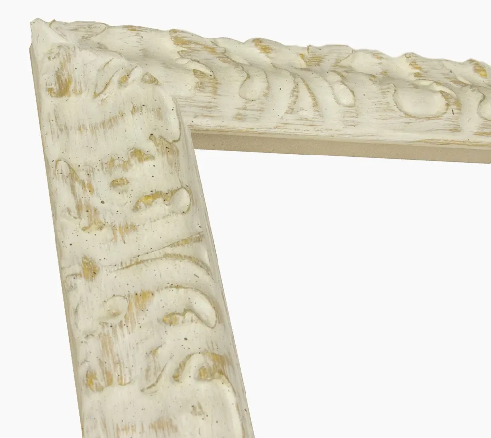 728.915 Holzrahmen mit White Ocker Hintergrundprofil Maß 65x40 mm