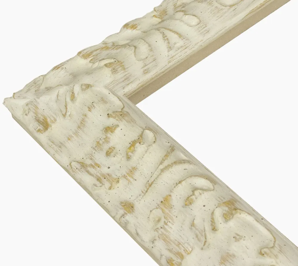 728.915 Holzrahmen mit White Ocker Hintergrundprofil Maß 65x40 mm