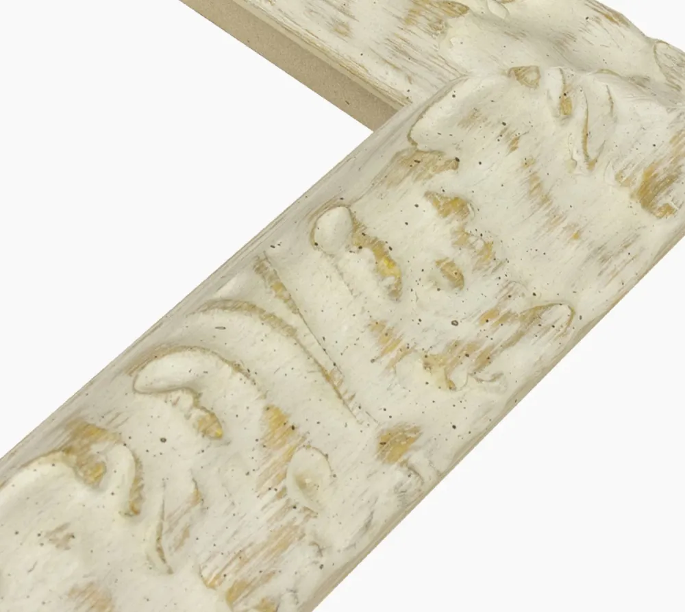 728.915 Holzrahmen mit White Ocker Hintergrundprofil Maß 65x40 mm