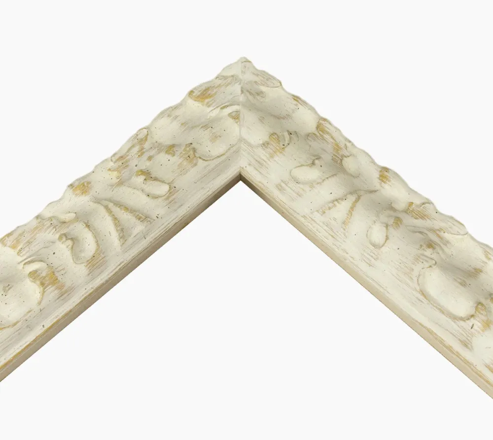 728.915 Holzrahmen mit White Ocker Hintergrundprofil Maß 65x40 mm