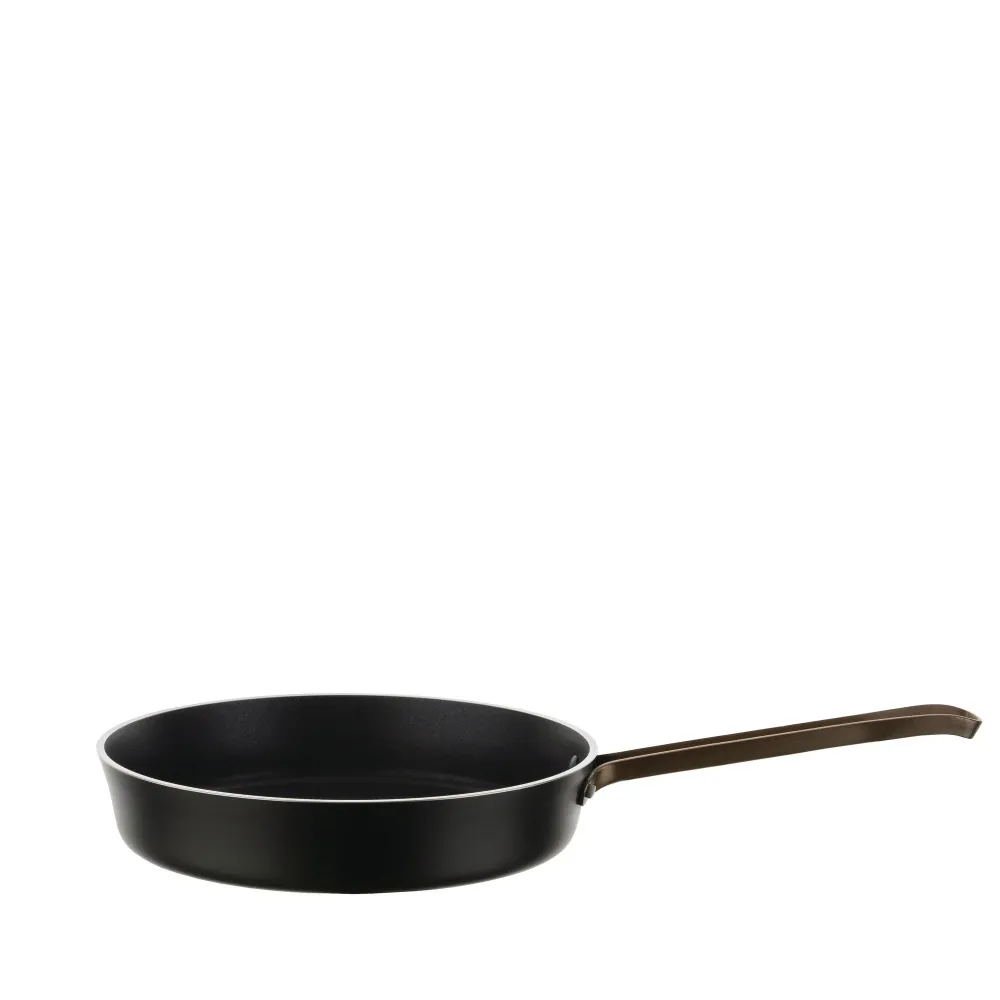 Alessi Edo Langstielpfanne aus Aluminium mit Antihaftbeschichtung, 28 cm