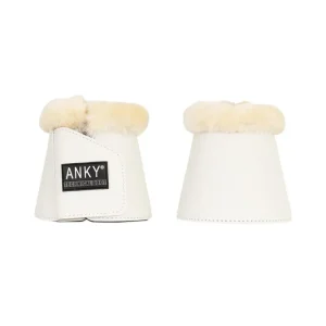 ANKY Hufglocken mit Neoprenfutter und Kunstfell White S