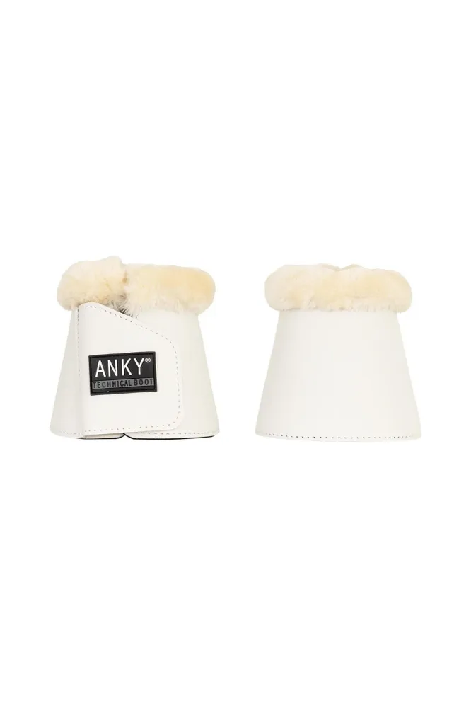 ANKY Hufglocken mit Neoprenfutter und Kunstfell White S