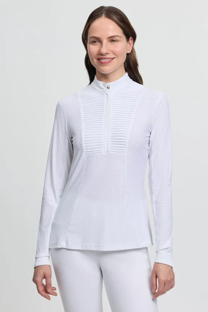 Arielle Damen Langarm Turniershirt White 40