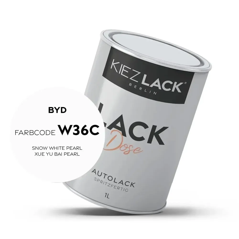 1K Autolack Lackdose Basislack spritzfertig BYD W36C SNOW WHITE PEARL