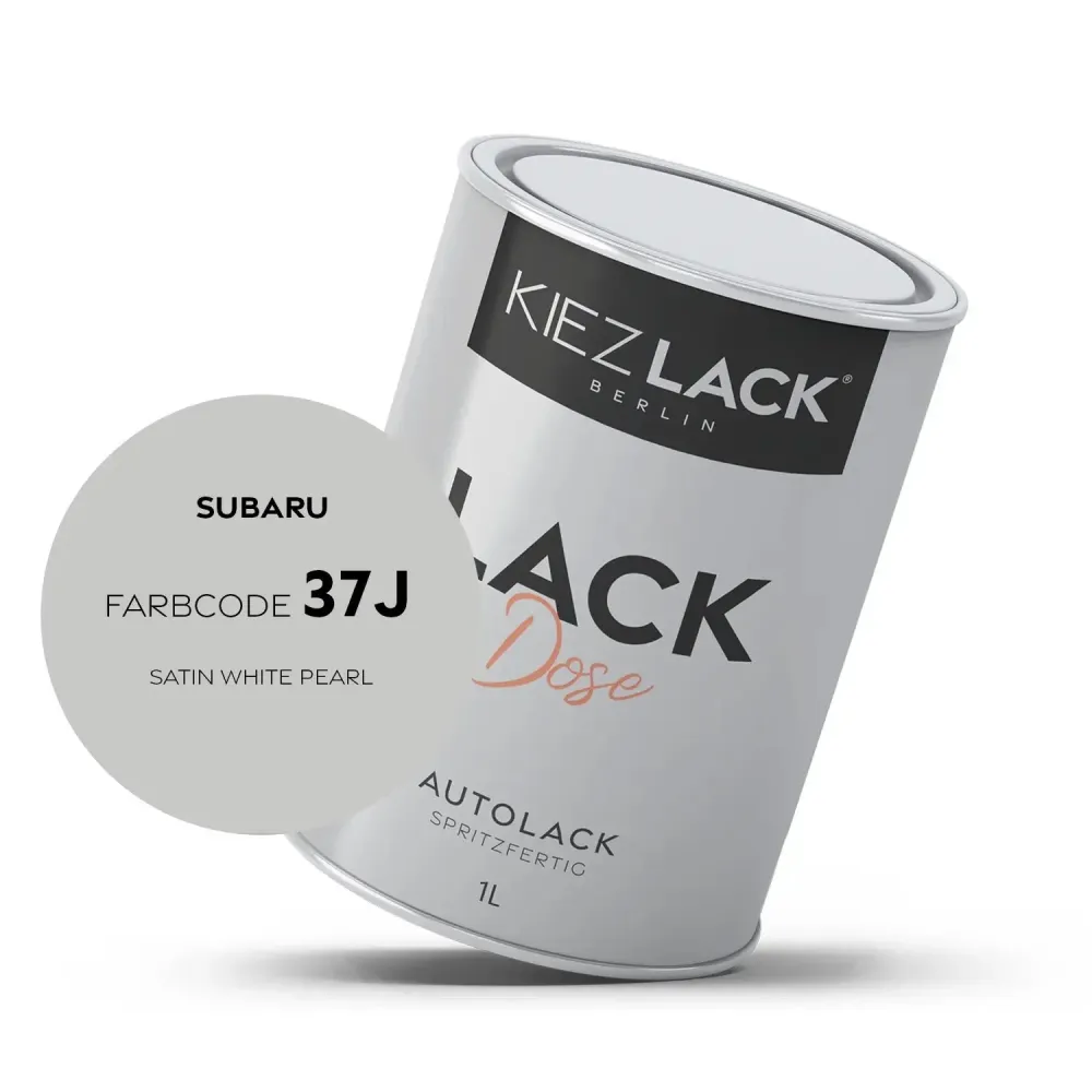 1K Autolack Lackdose Basislack spritzfertig SUBARU 37J SATIN WHITE PEARL