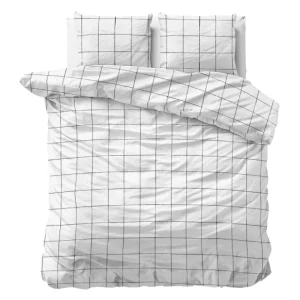 Bettbezug Deep check White 240 x 220 cm