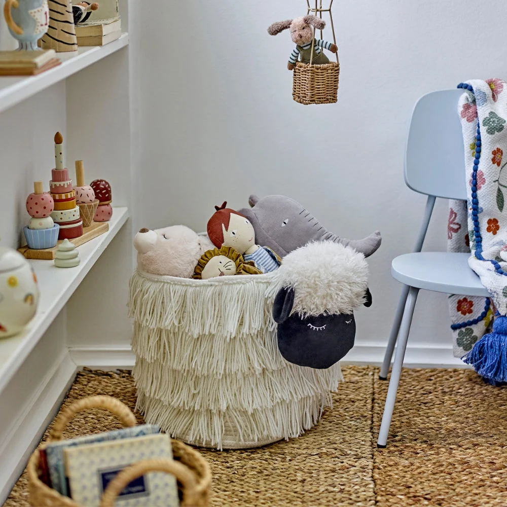 Bloomingville Spielzeugkorb Dolly White Schaf
