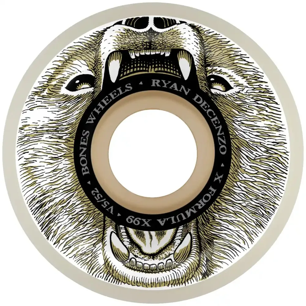Bones 52mm 99A V5 X-Formula Sidecut Decenzo Bear Grills Wheels