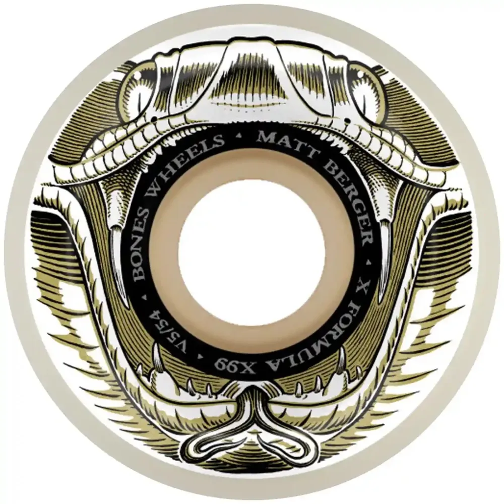 Bones 54mm 99A V5 X-Formula Berger Battlesnake Sidecut Wheels