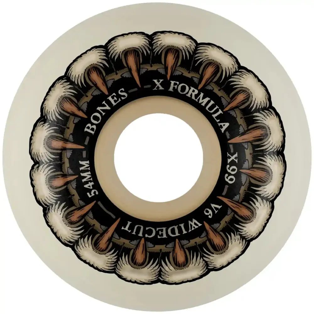 Bones 54mm 99A V6 X-Formula Grippin Wolf Wide Cut Wheels
