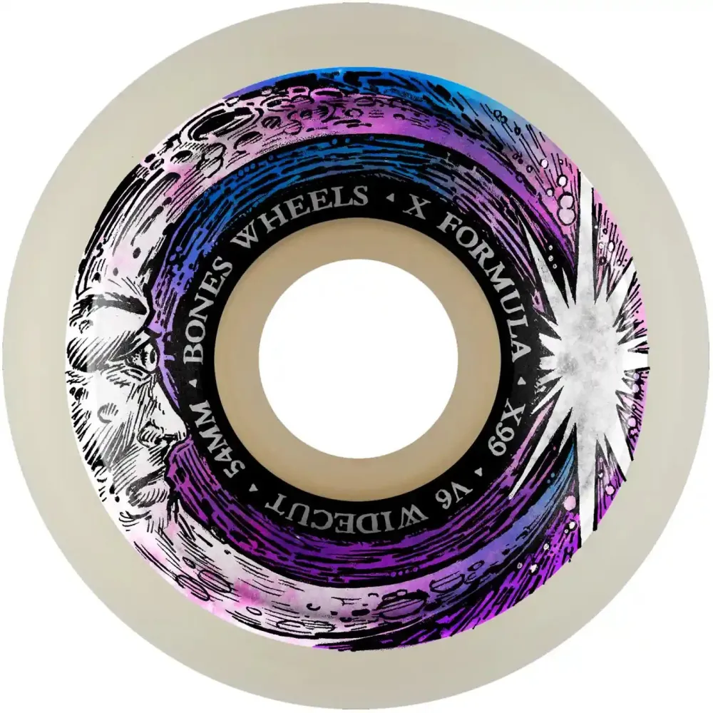 Bones 54mm 99A V6 X-Formula Moon Beam Wide Cut Wheels