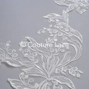 Brautspitze Borte/ Spitzenborte off-white/ florale Braut Spitzenborte/ Spitzenborte für Brautkleid// T24-024