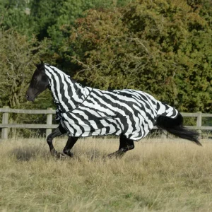 Buzz-Off Zebra Fliegendecke mit festem Halsteil Black/White 165