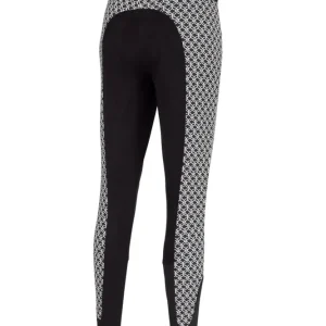 Candela Print Damen Reithose mit Vollgrip Black/White 92