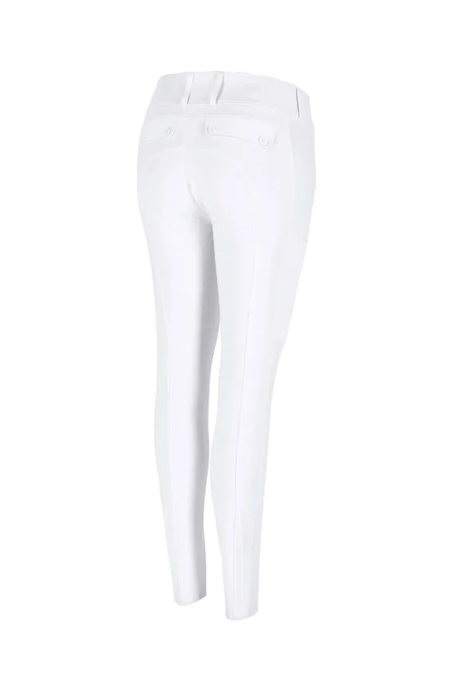 Carola Pro Damen-Reithose mit Vollbesatz Optical White 44 Regular