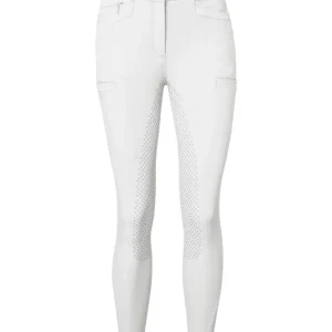 Chantal Damen Vollbesatzreithose mit Strassdetails White 46