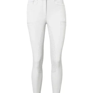 Chantal Damen Vollbesatzreithose mit Strassdetails White 34