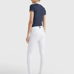 Classic Damen Reithose mit Vollbesatz White M