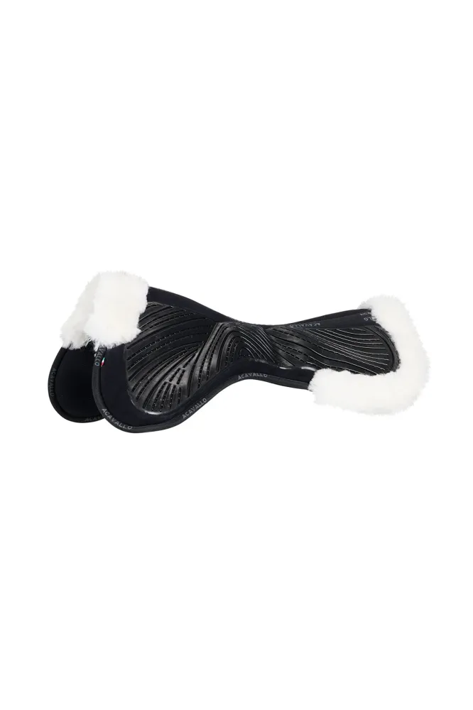 Close Contact Gel- & Memory-Foam Half Pad mit Schaffell Black/White Einheitsgröße