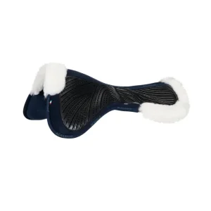 Close Contact Gel- & Memory-Foam Half Pad mit Schaffell Blue/White Einheitsgröße