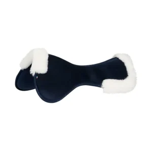 Close Contact Memory-Foam Half Pad mit Schaffell Blue/White Einheitsgröße