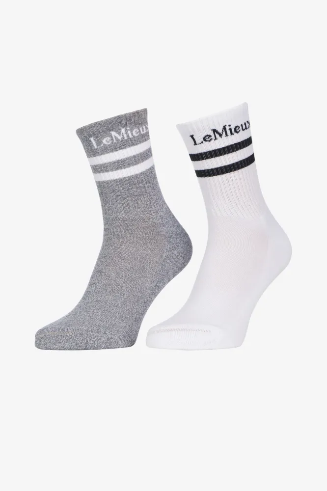 Crew Socken 2er Pack White 40-45