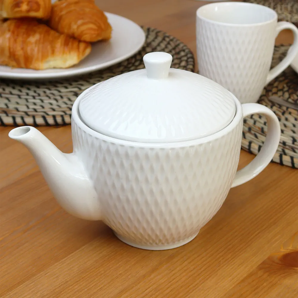 White Jewel 1 Litre Teapot Darthome Limited