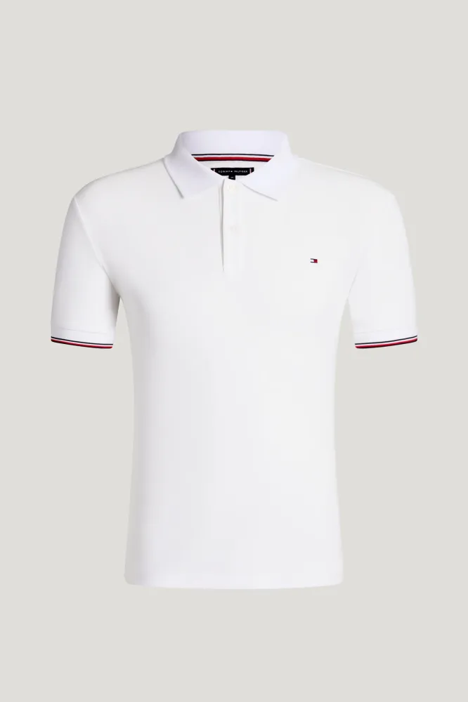 Davis Herren Piqué-Poloshirt Optic White M