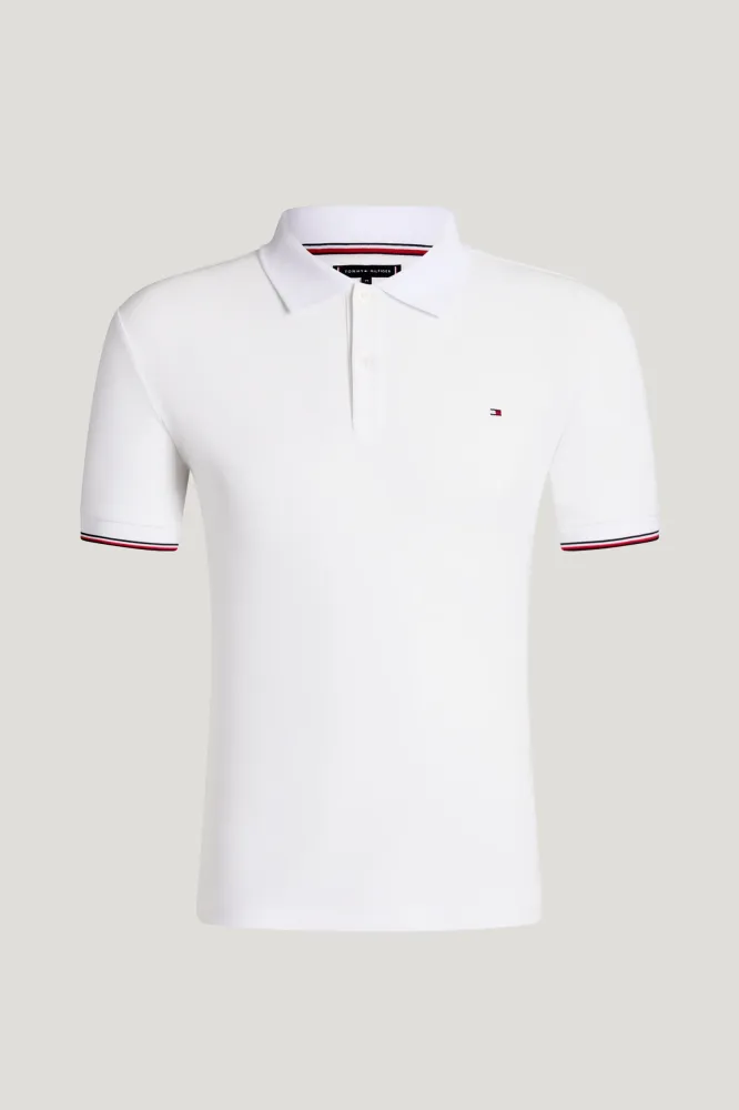 Davis Herren Piqué-Poloshirt Optic White M