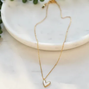 Edelstahl, Kette white Heart