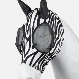 Elastic Fliegenmaske mit Reißverschluss Black/White SHP
