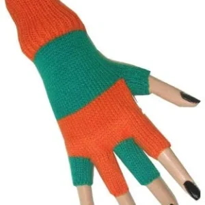 Fingerloser Handschuh orange/grün