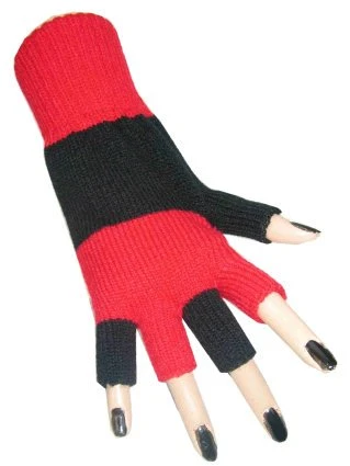 Fingerloser Handschuh schwarz/rot