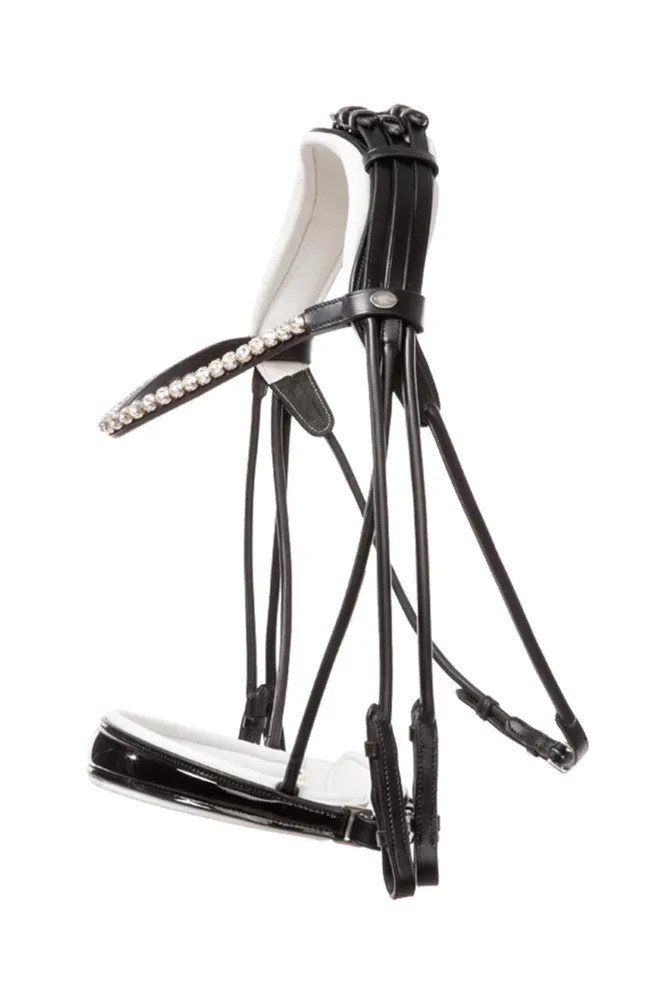 Fleur Kandare Black-Patent/White WB