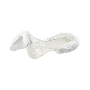 Gel Anti-Rutsch Classic mit Schaffell Ausschnitt flach Transparent/White M