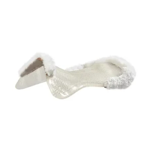 Gel Anti-Rutsch Classic Pony mit Schaffell 1/2 Ausschnitt flach Transparent/White L