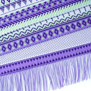 Hamburger Liebe Fringe Me Geometric White mit Fransenborte