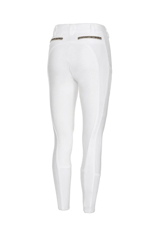 Henriette Grip Vollbesatzreithose für Damen White 46