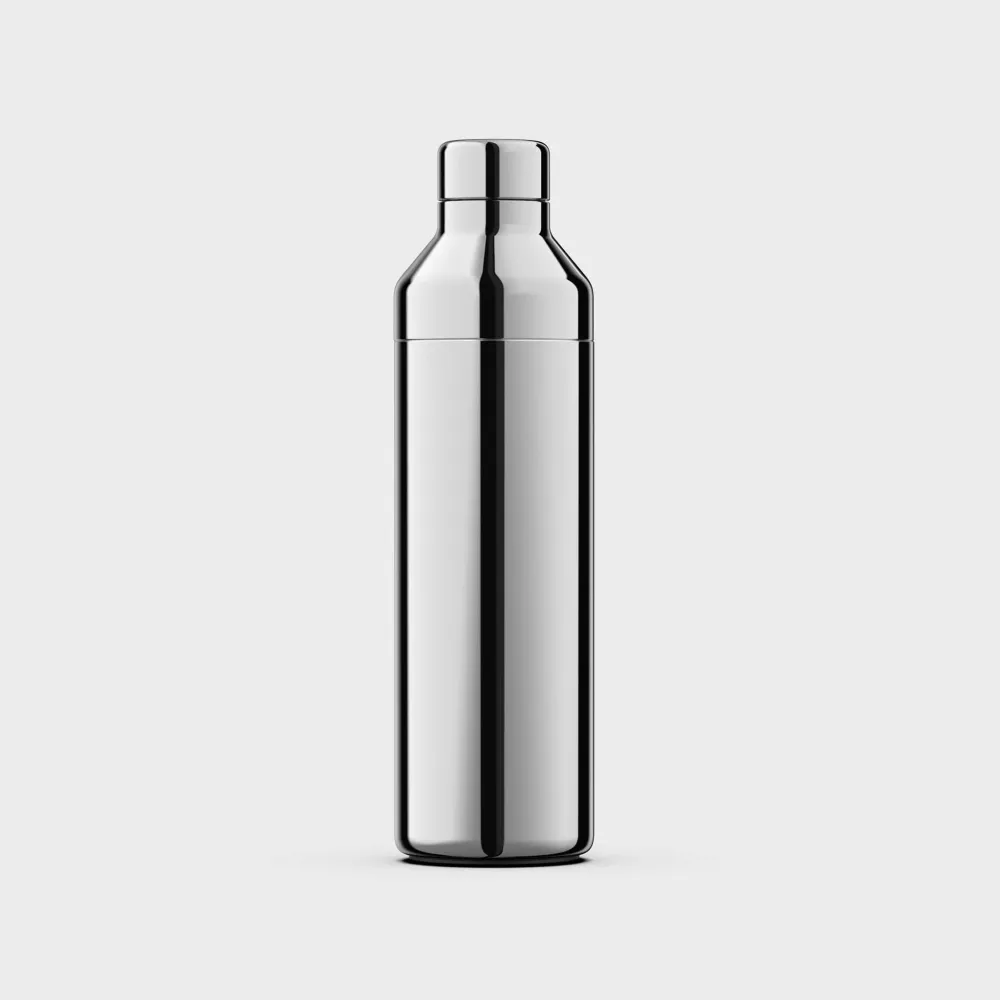 Hybrid Thermoflasche - Recycelter Edelstahl, Poliert