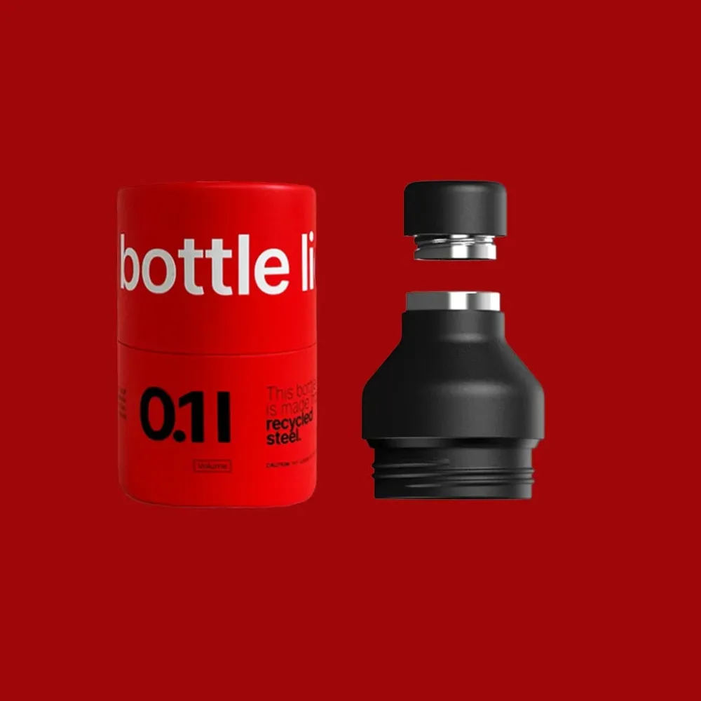 Hybrid Thermoflasche - Recycelter Edelstahl, Poliert
