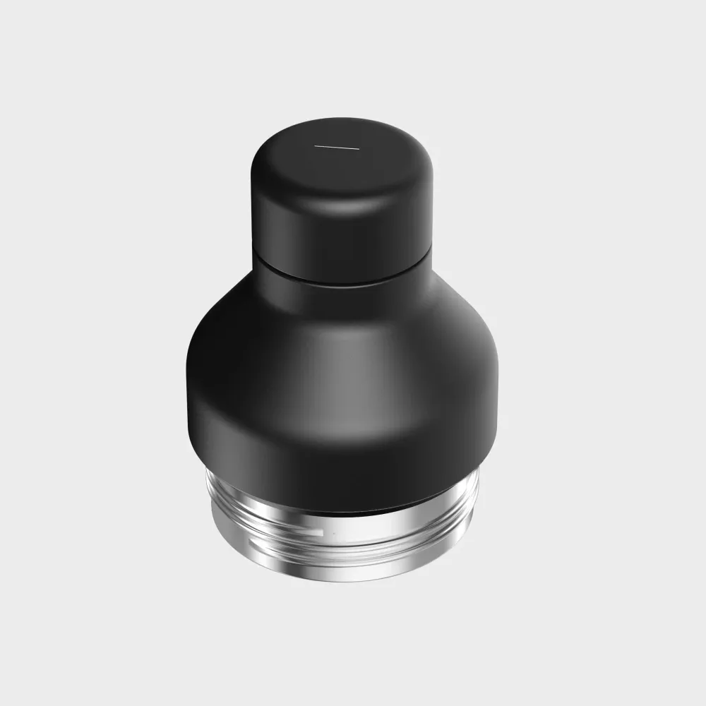 Hybrid Thermoflasche - Recycelter Edelstahl, schwarz